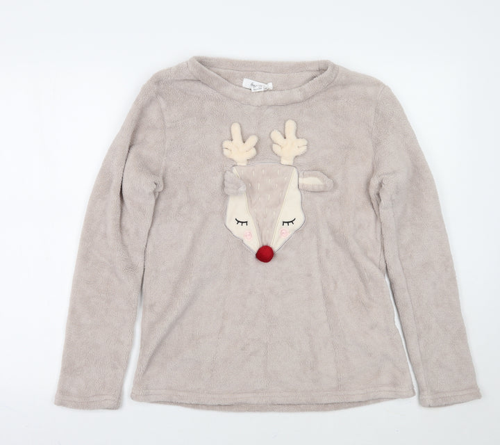 Love to lounge Womens Beige Top Pyjama Set Size S - Christmas
