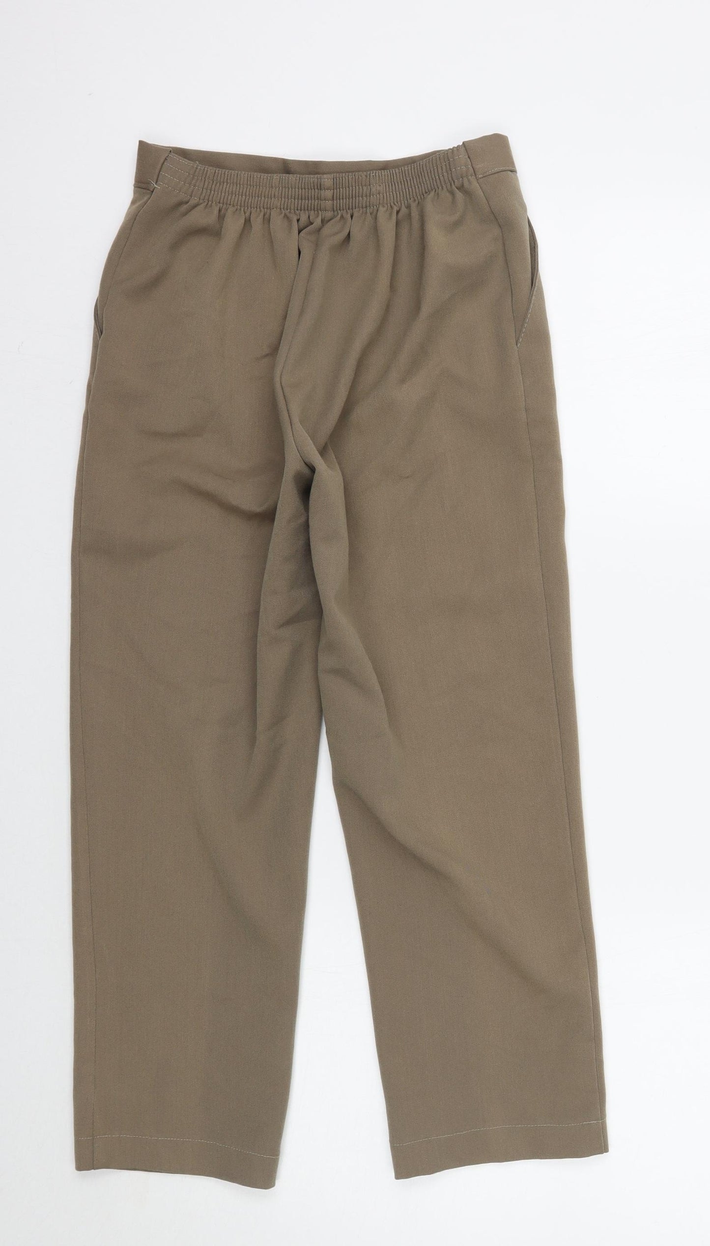 Emma Collction Womens Beige   Cropped Trousers Size 10 L23 in