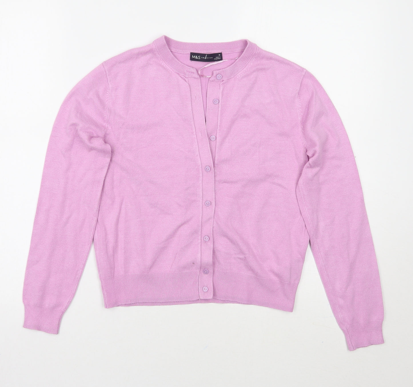 Marks and Spencer Womens Pink   Cardigan Jumper Size 10