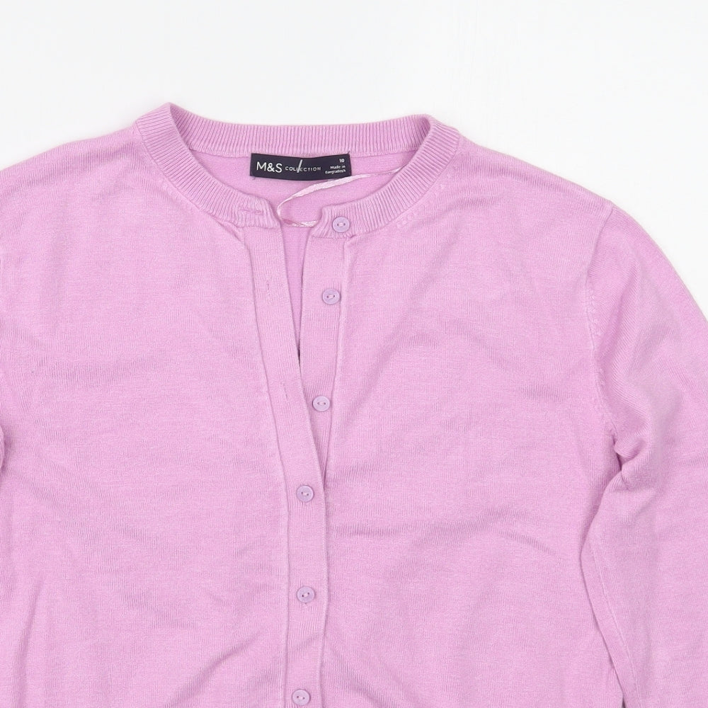 Marks and Spencer Womens Pink   Cardigan Jumper Size 10