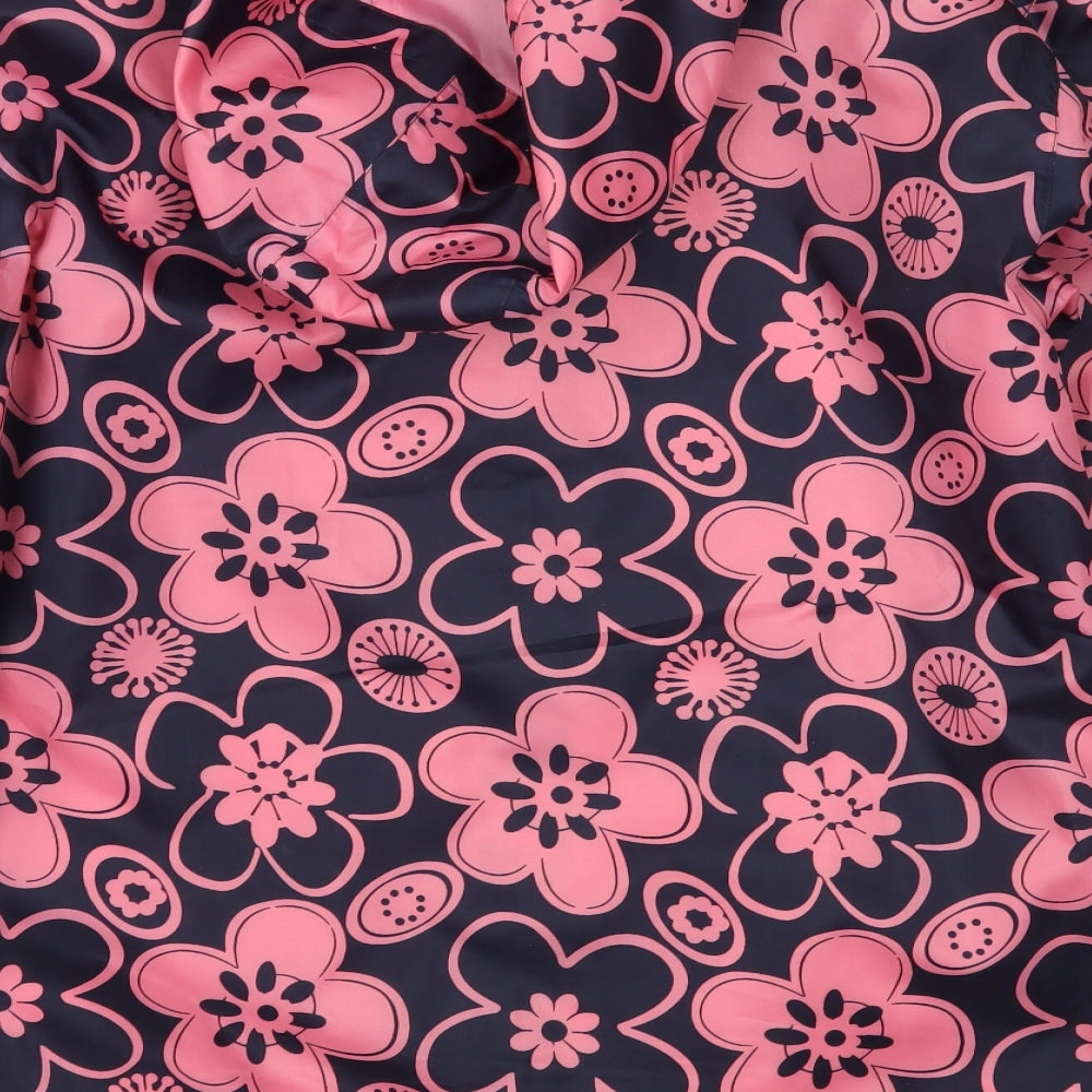 Rydale Girls Black Floral  Rain Coat Coat Size 13 Years