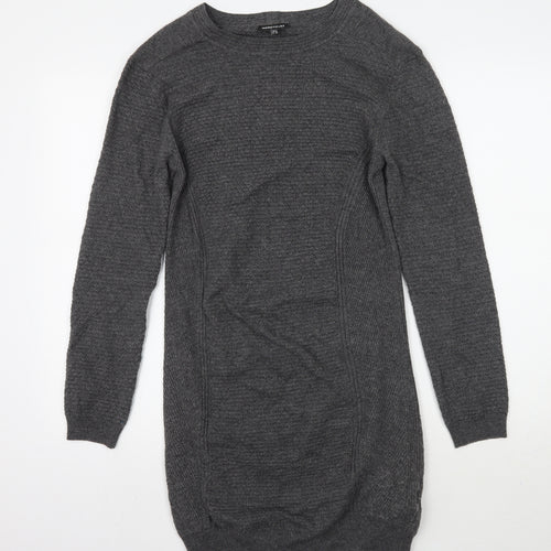 Warehouse Womens Grey   Jumper Dress  Size 8