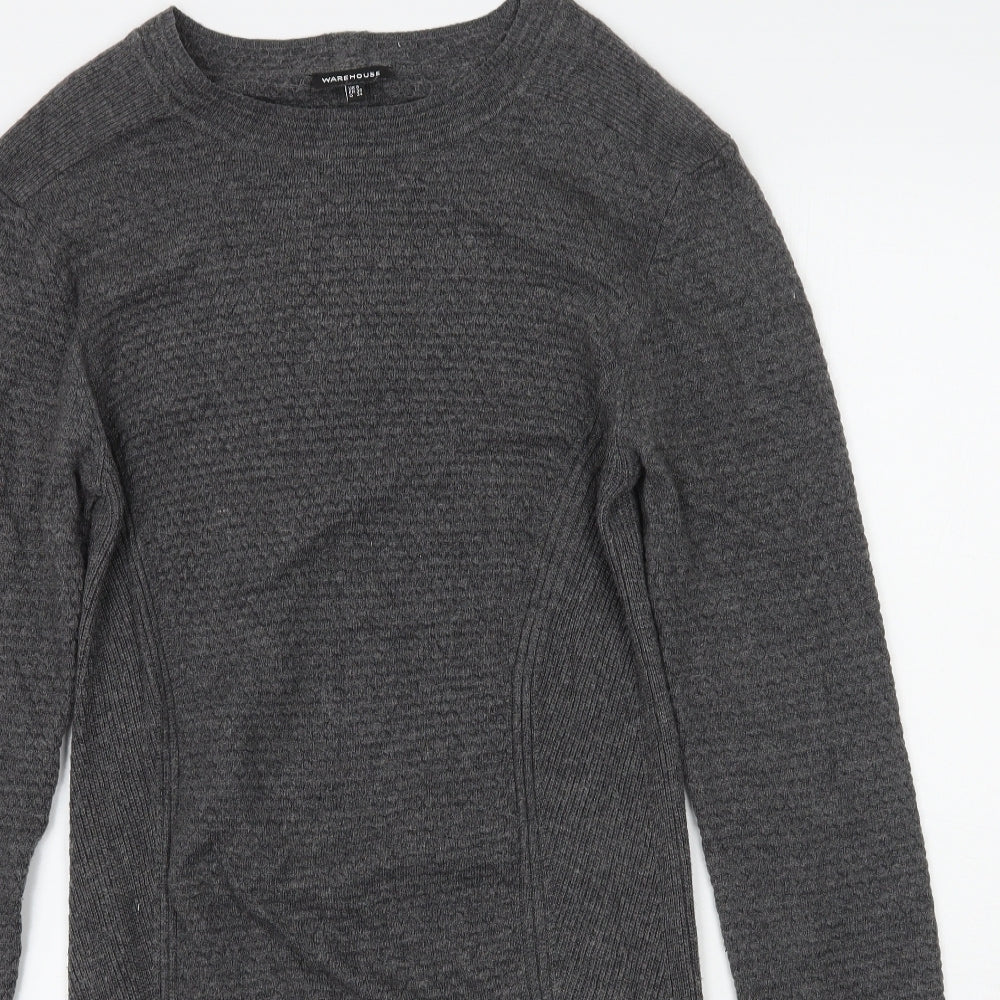 Warehouse Womens Grey   Jumper Dress  Size 8
