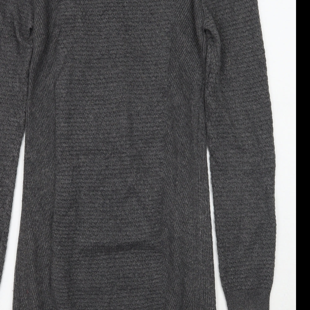 Warehouse Womens Grey   Jumper Dress  Size 8