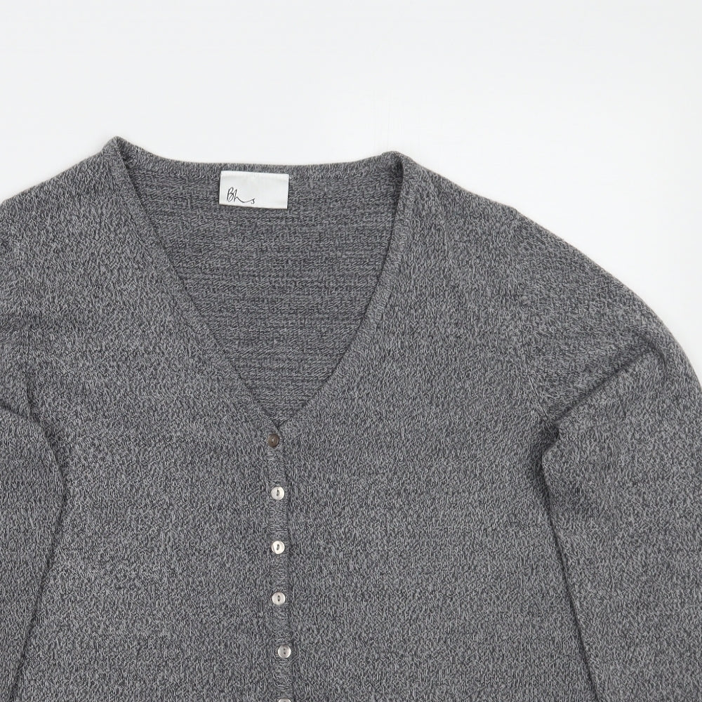 BHS Womens Grey   Cardigan Jumper Size 14