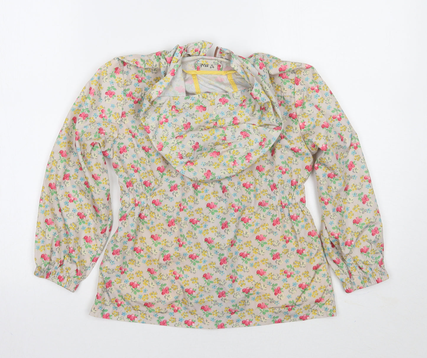 NEXT Girls Grey Floral  Rain Coat Coat Size 6 Years