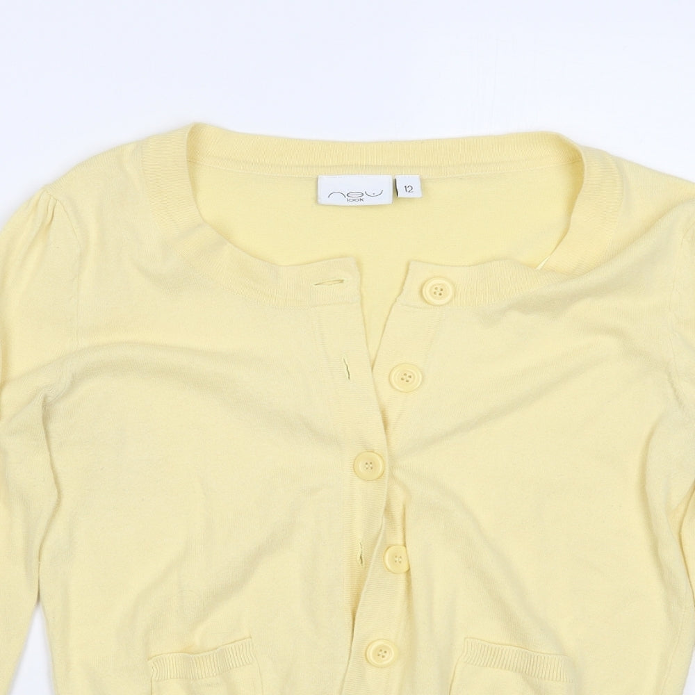 Newlook Womens Yellow   Cardigan Jumper Size 12