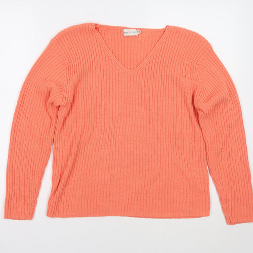 Bonmarché Womens Orange   Pullover Jumper Size M
