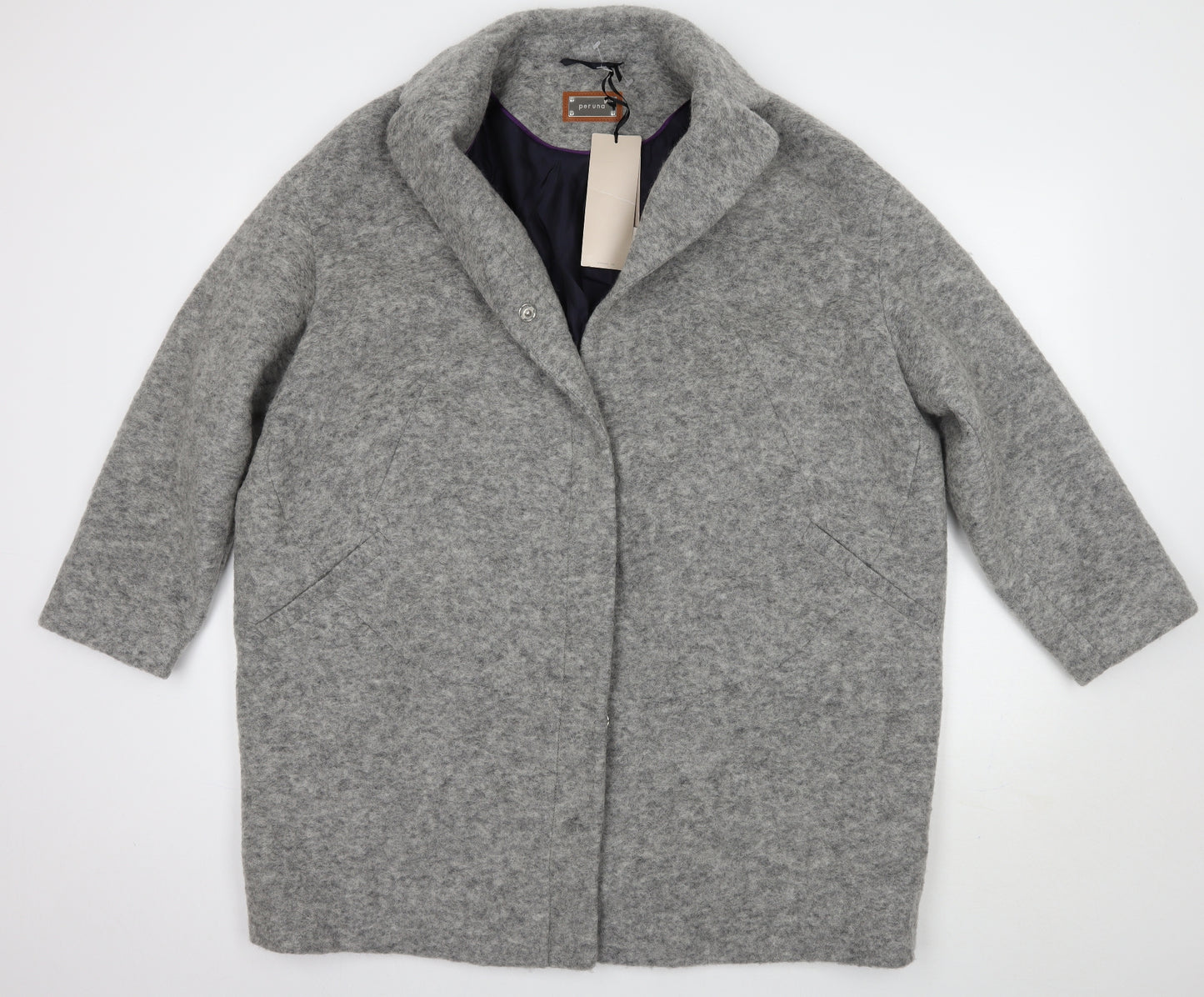 Per Una Womens Grey   Jacket Coat Size 18