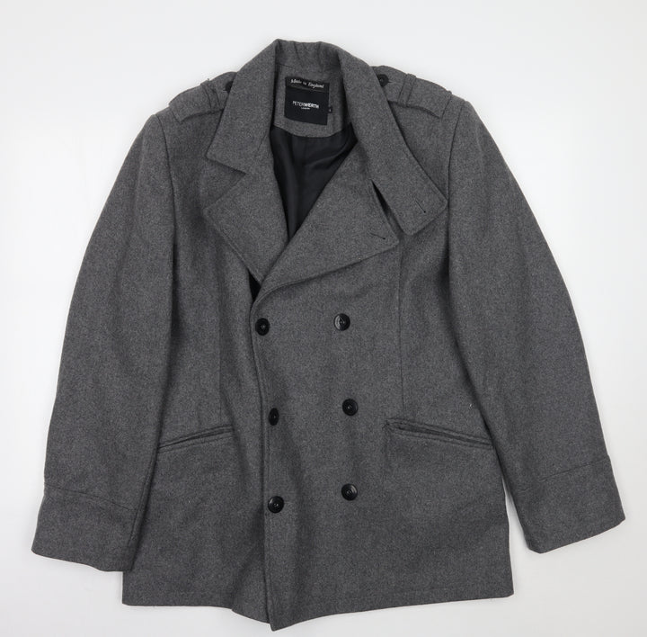 PETER WRETH Womens Grey   Jacket Coat Size L
