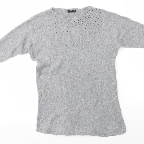 VIZA VIZ Womens Grey   Pullover Jumper Size S