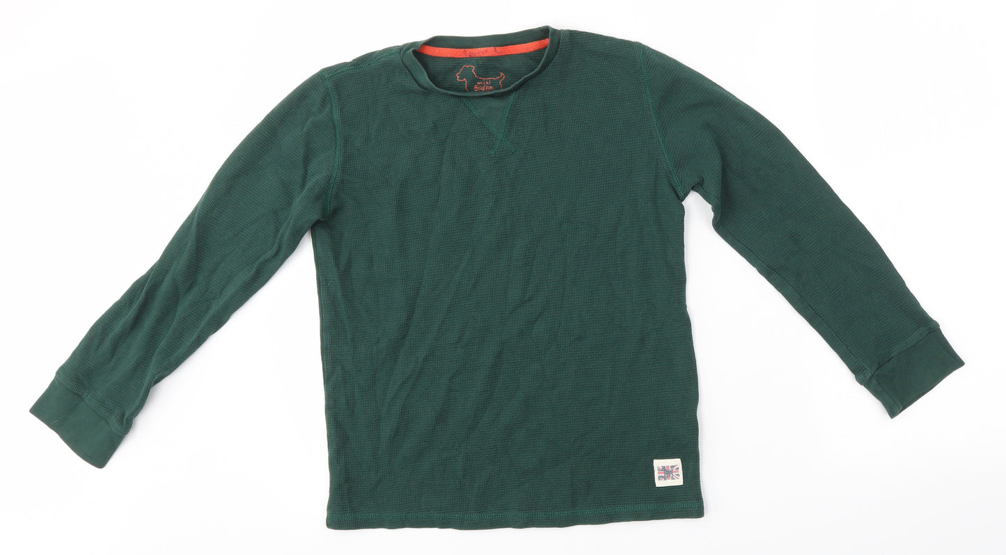 Mini Boden Boys Green   Pullover Jumper Size 9-10 Years