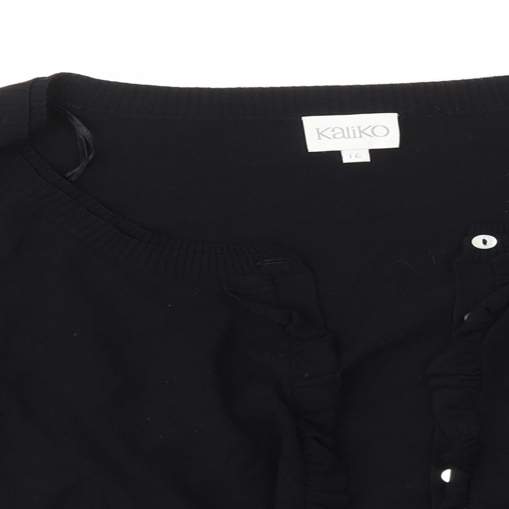Kaliko Womens Black   Cardigan Jumper Size 16