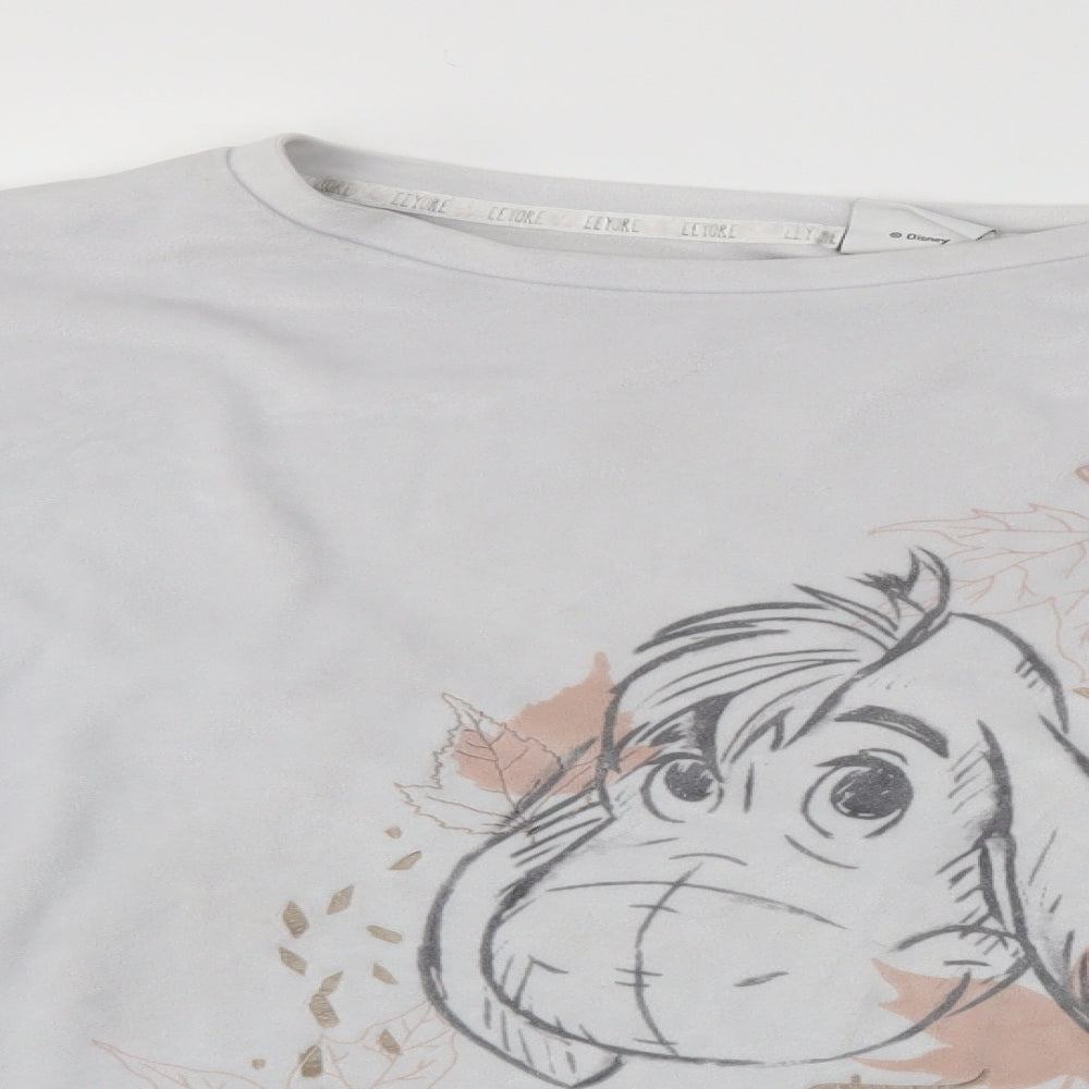 Disney Womens Grey Solid  Top Pyjama Top Size 16  - Eeyore