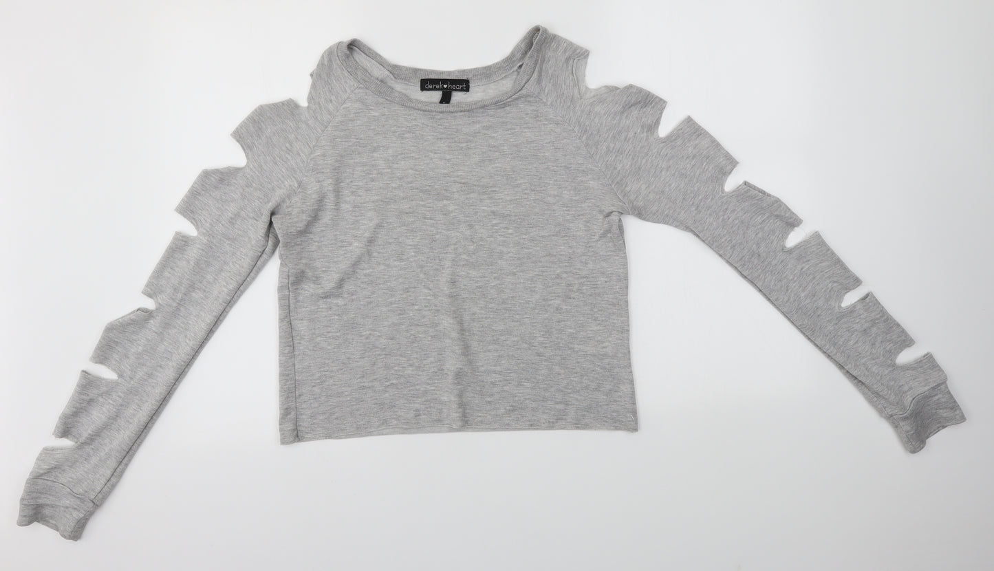Derek Heart Womens Grey   Basic Blouse Size S