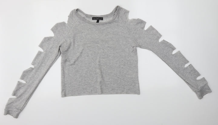 Derek Heart Womens Grey   Basic Blouse Size S