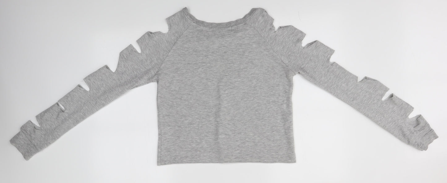 Derek Heart Womens Grey   Basic Blouse Size S