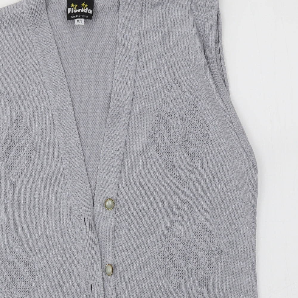 Florida Womens Grey   Cardigan Jumper Size M