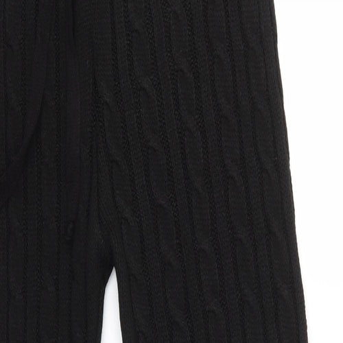 Preworn Womens Black Solid Knit  Pyjama Pants Size XS