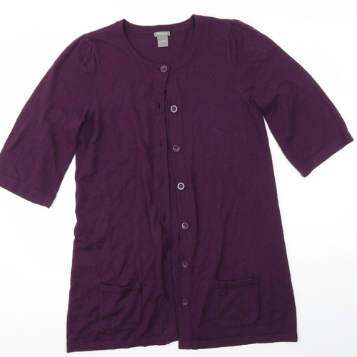 Ann Taylor Womens Purple   Cardigan Jumper Size M