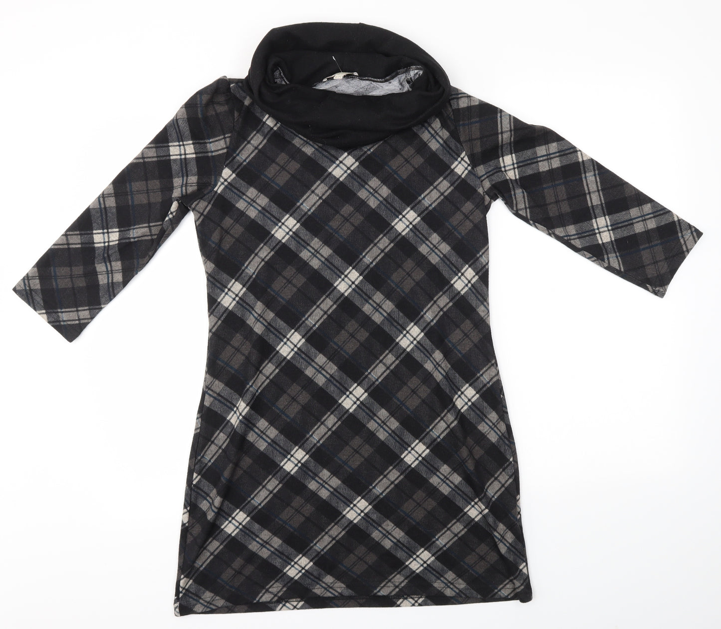 NABELLA Womens Grey Check  Jumper Dress  Size S