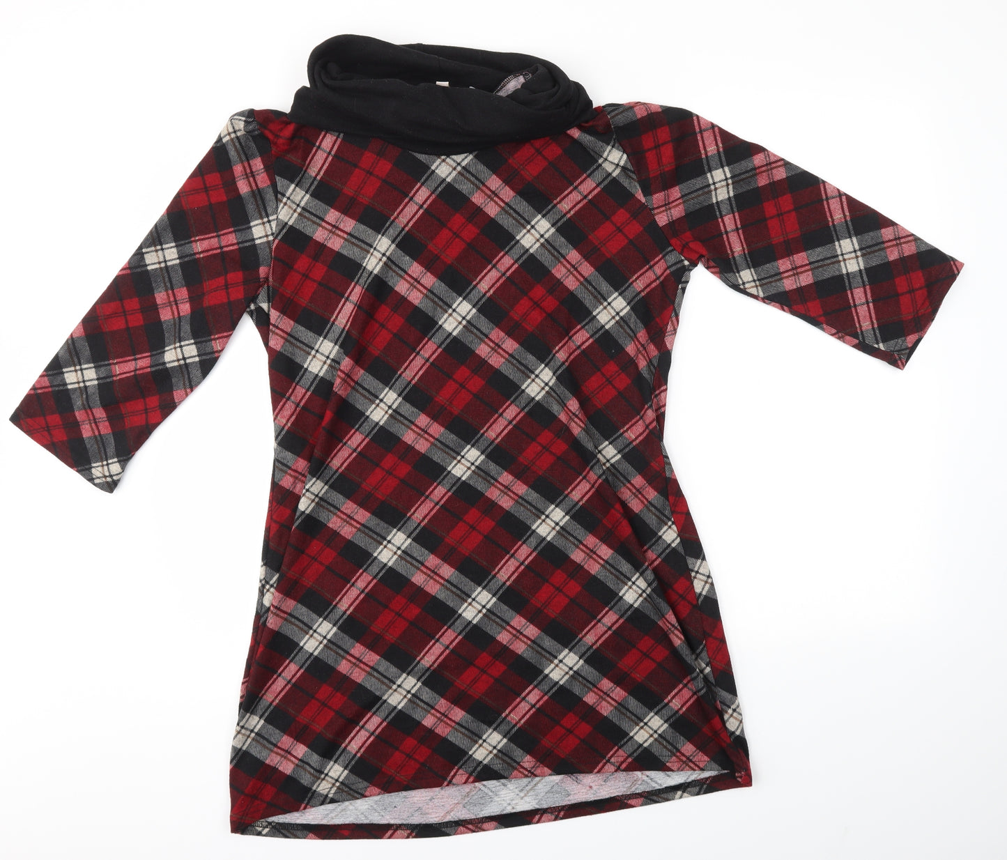 NABELLA Womens Red Check  Jumper Dress  Size S
