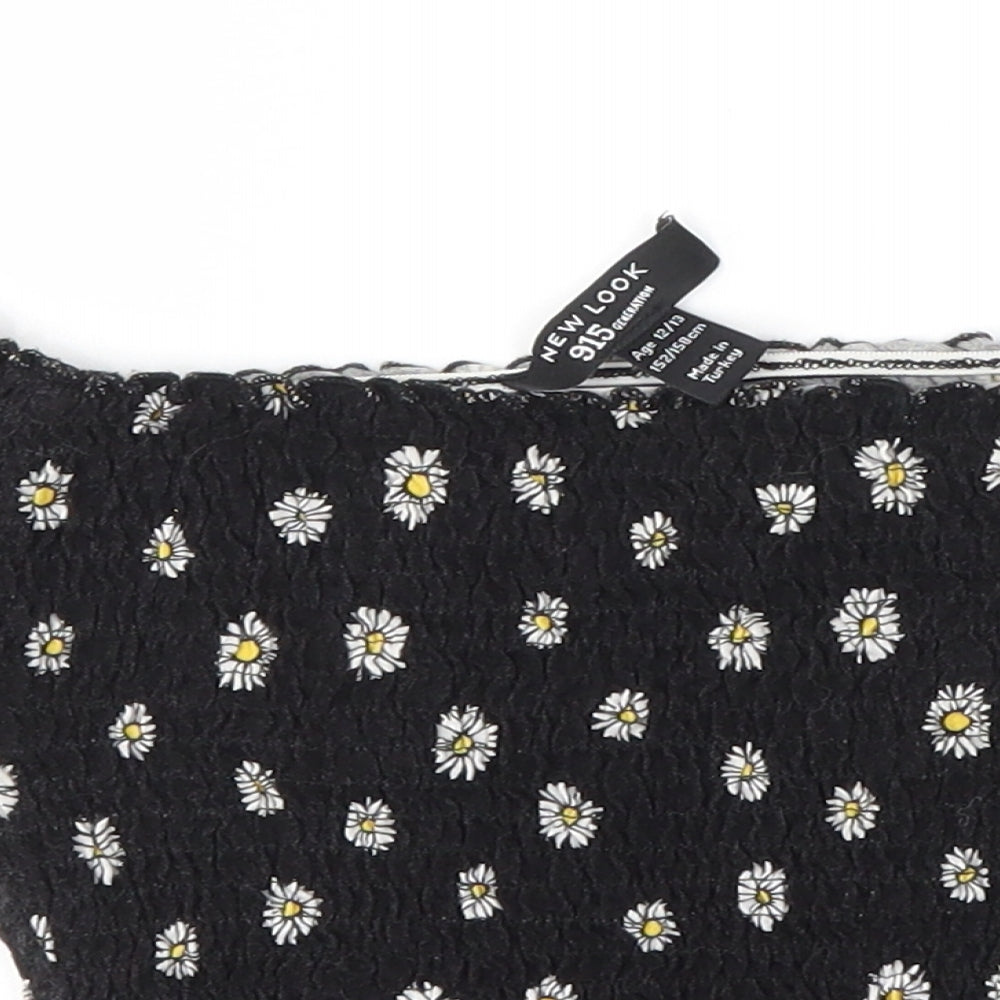 New Look Girls Black   Cropped Blouse Size 12-13 Years