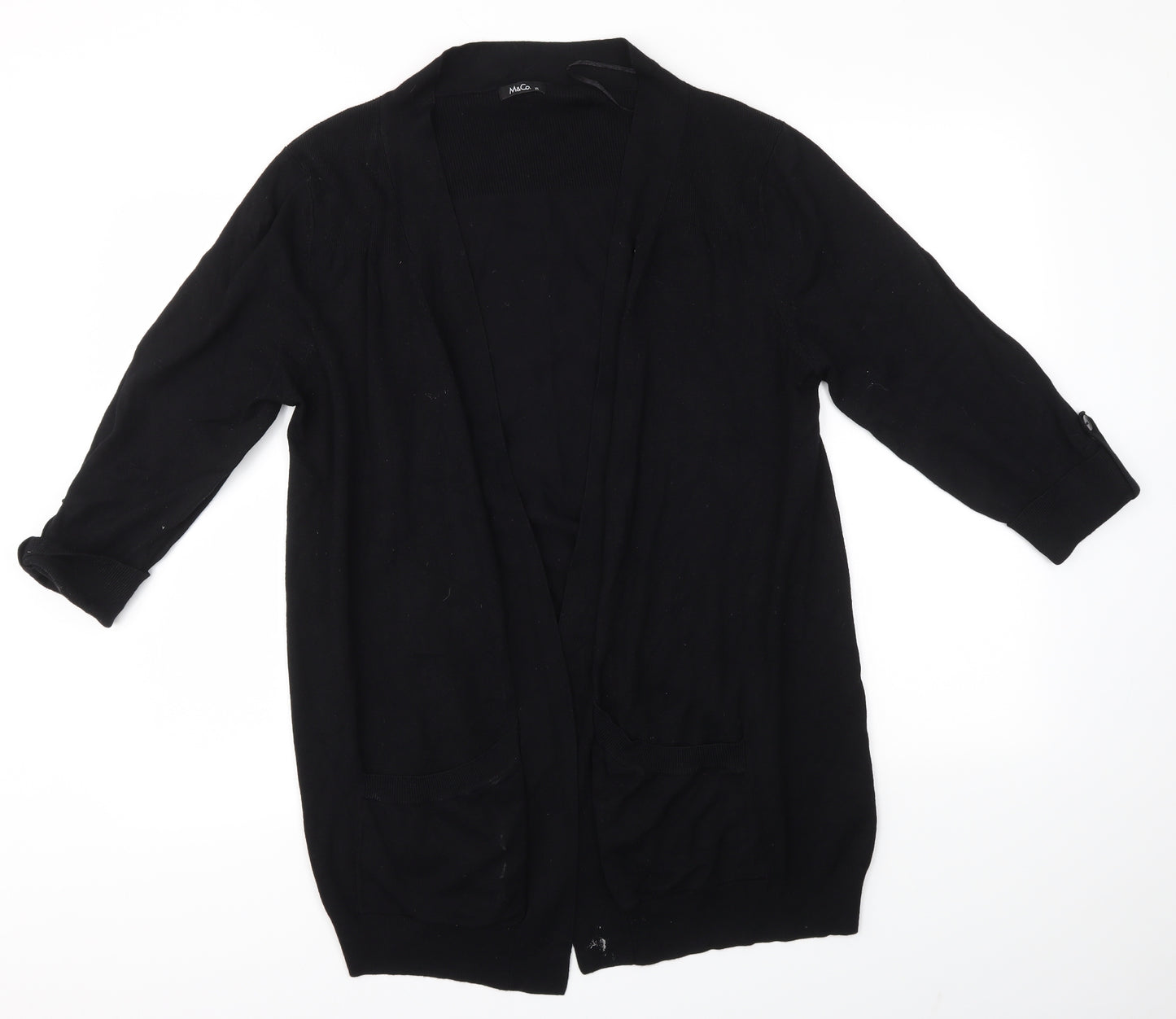 M&Co Womens Black   Cardigan Jumper Size XL