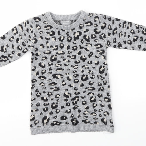 Primark Baby Grey Animal Print  Pullover Jumper Size 18-24 Months