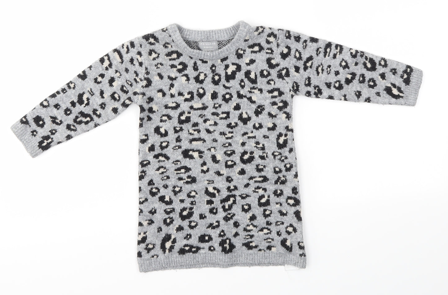 Primark Baby Grey Animal Print  Pullover Jumper Size 18-24 Months