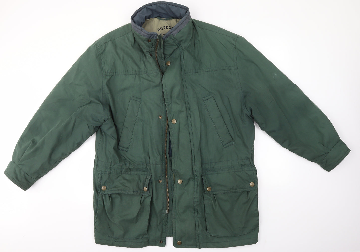 M&S Mens Green   Parka Coat Size M