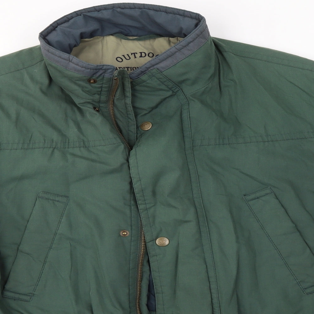 M&S Mens Green   Parka Coat Size M
