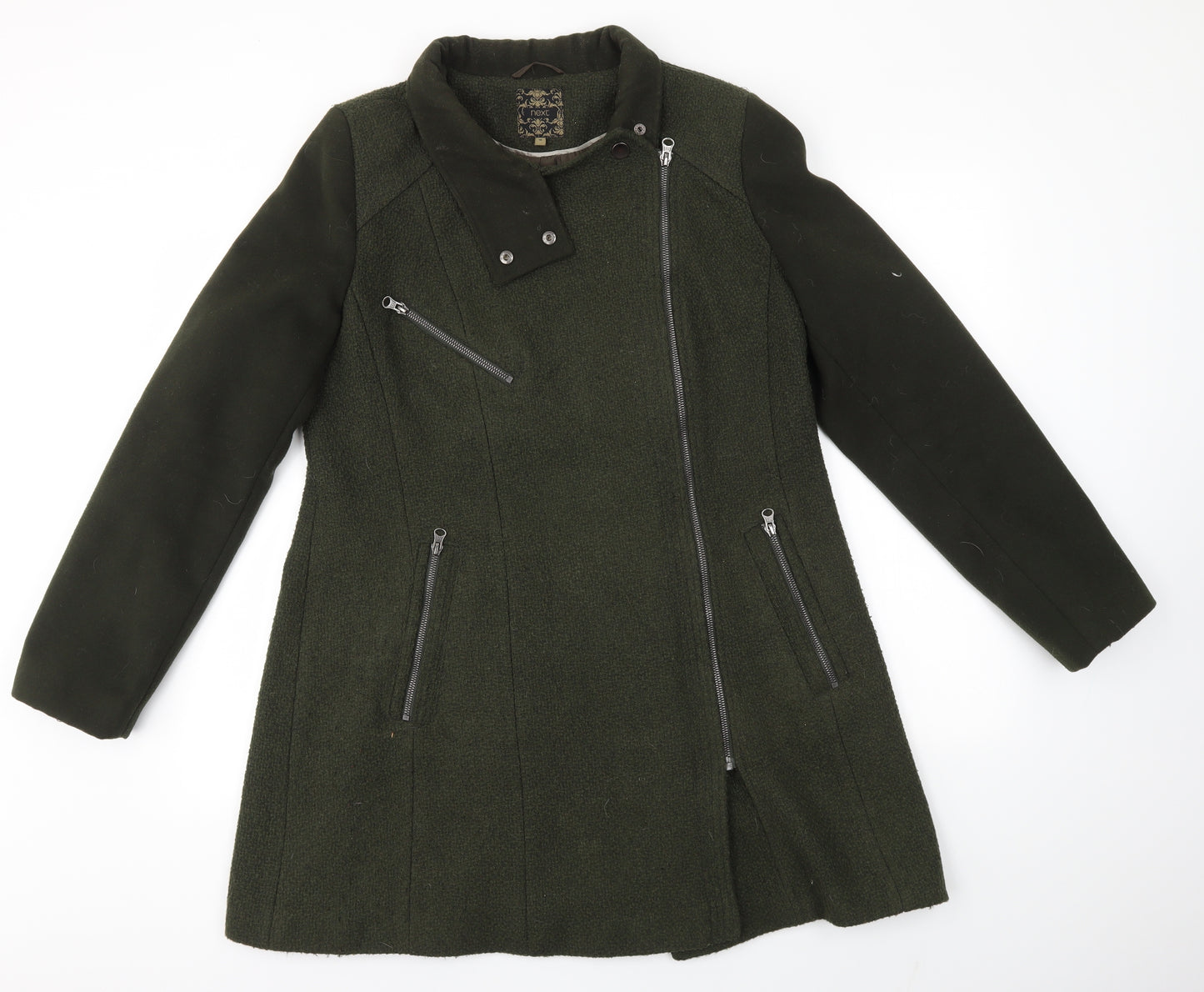 NEXT Womens Green   Overcoat Coat Size 16