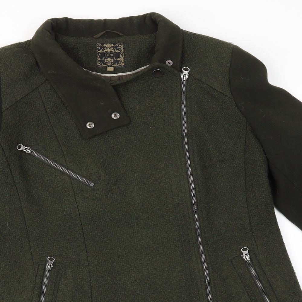 NEXT Womens Green   Overcoat Coat Size 16