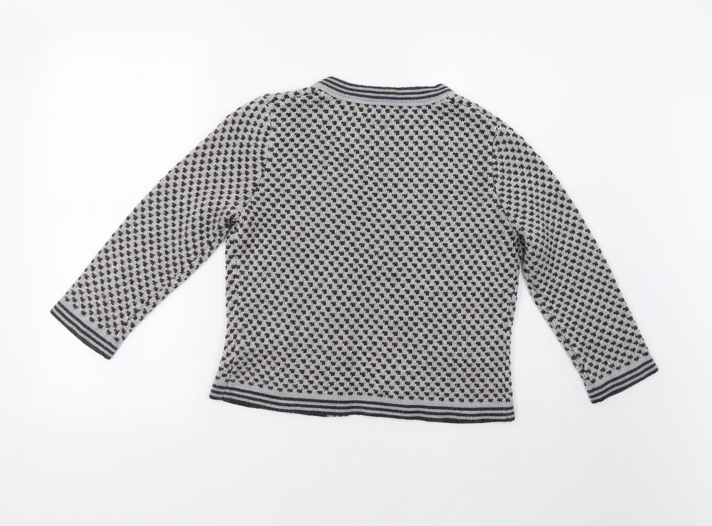 Per Una Womens Green Houndstooth  Cardigan Jumper Size 12