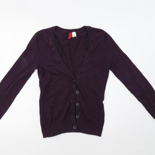 H&M Womens Purple   Cardigan Jumper Size 10
