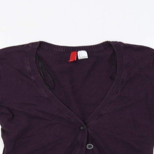H&M Womens Purple   Cardigan Jumper Size 10