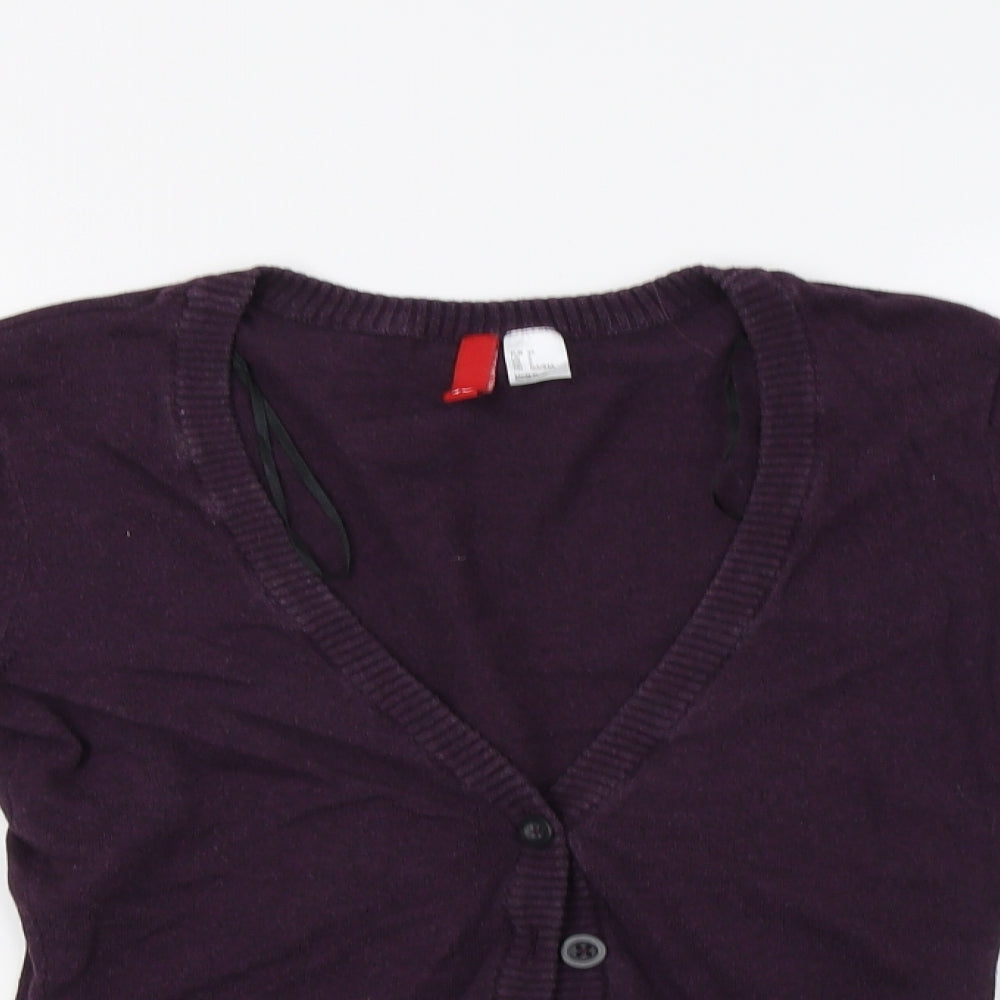H&M Womens Purple   Cardigan Jumper Size 10