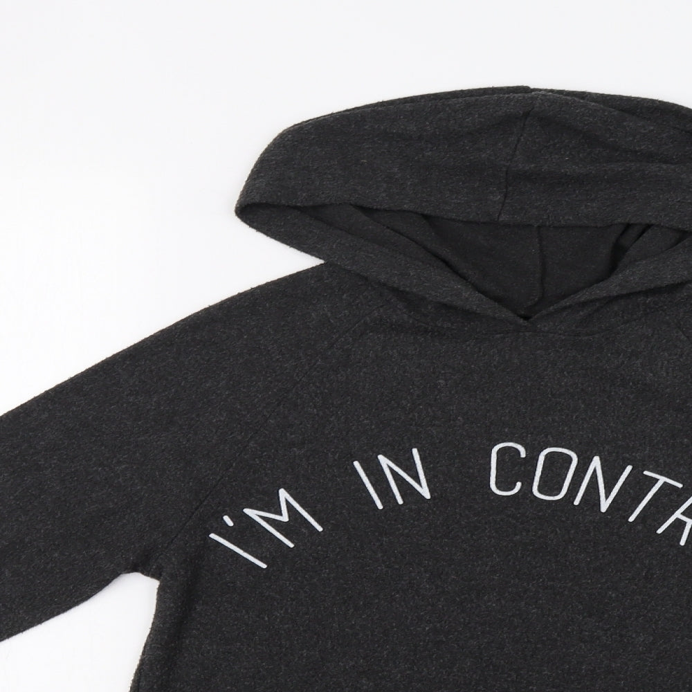 Select Womens Grey   Pullover Hoodie Size 6