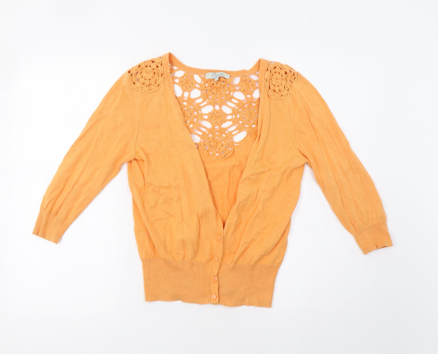 Peacocs Womens Orange   Cardigan Jumper Size 10