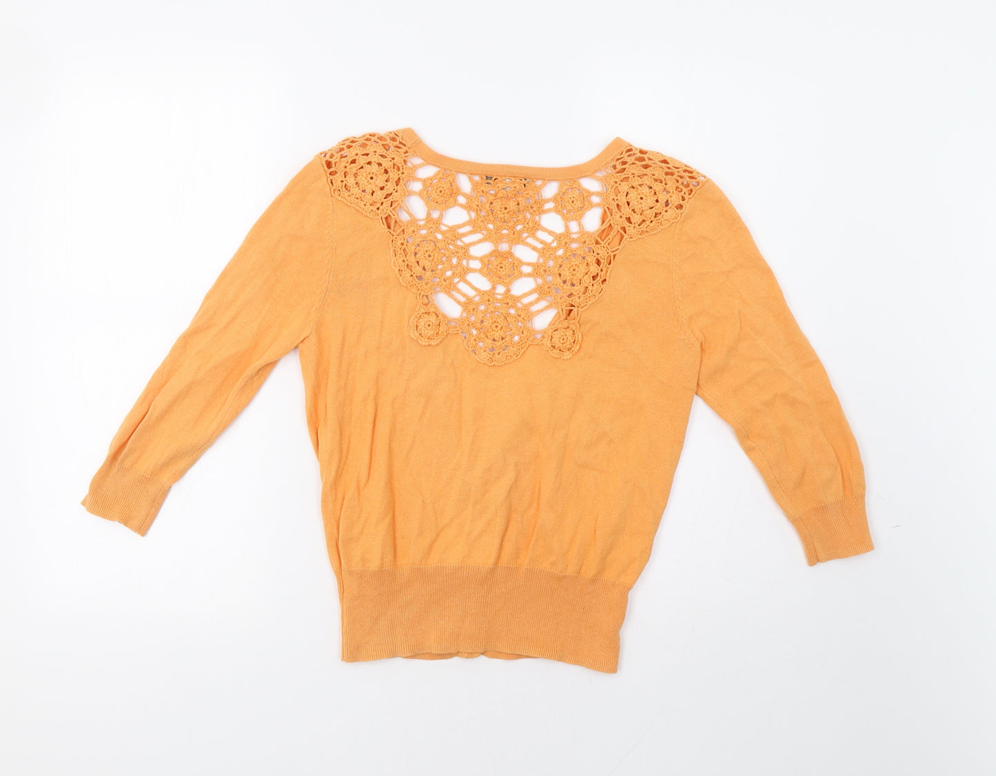Peacocs Womens Orange   Cardigan Jumper Size 10