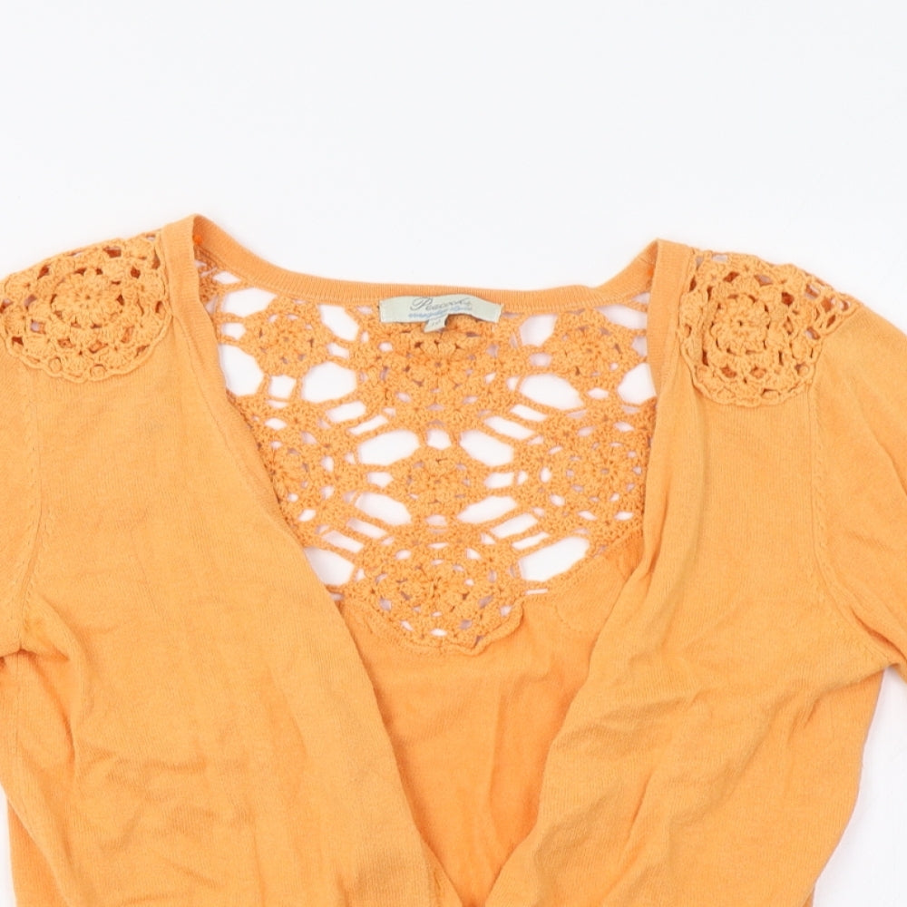 Peacocs Womens Orange   Cardigan Jumper Size 10
