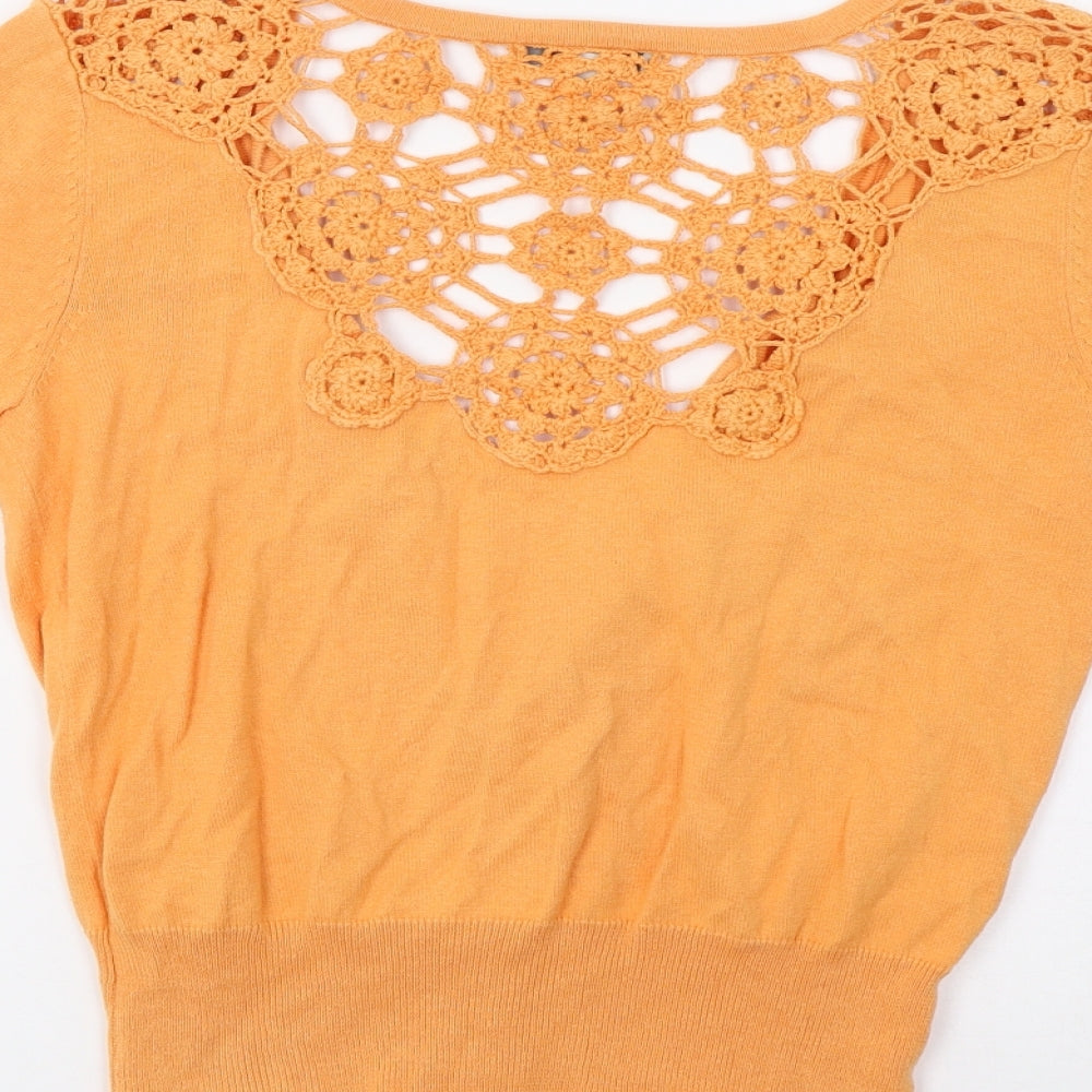 Peacocs Womens Orange   Cardigan Jumper Size 10