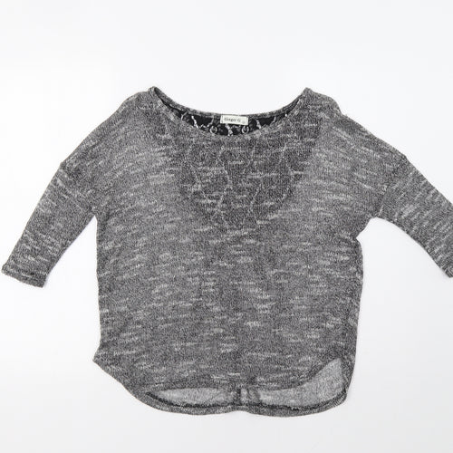 Ginger G Womens Grey  Knit Pullover Jumper Size S