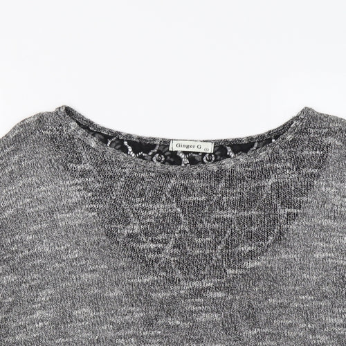 Ginger G Womens Grey  Knit Pullover Jumper Size S
