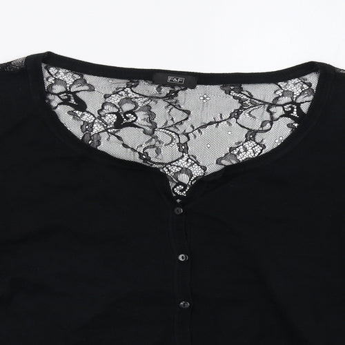 F&F Womens Black   Cardigan Jumper Size 14