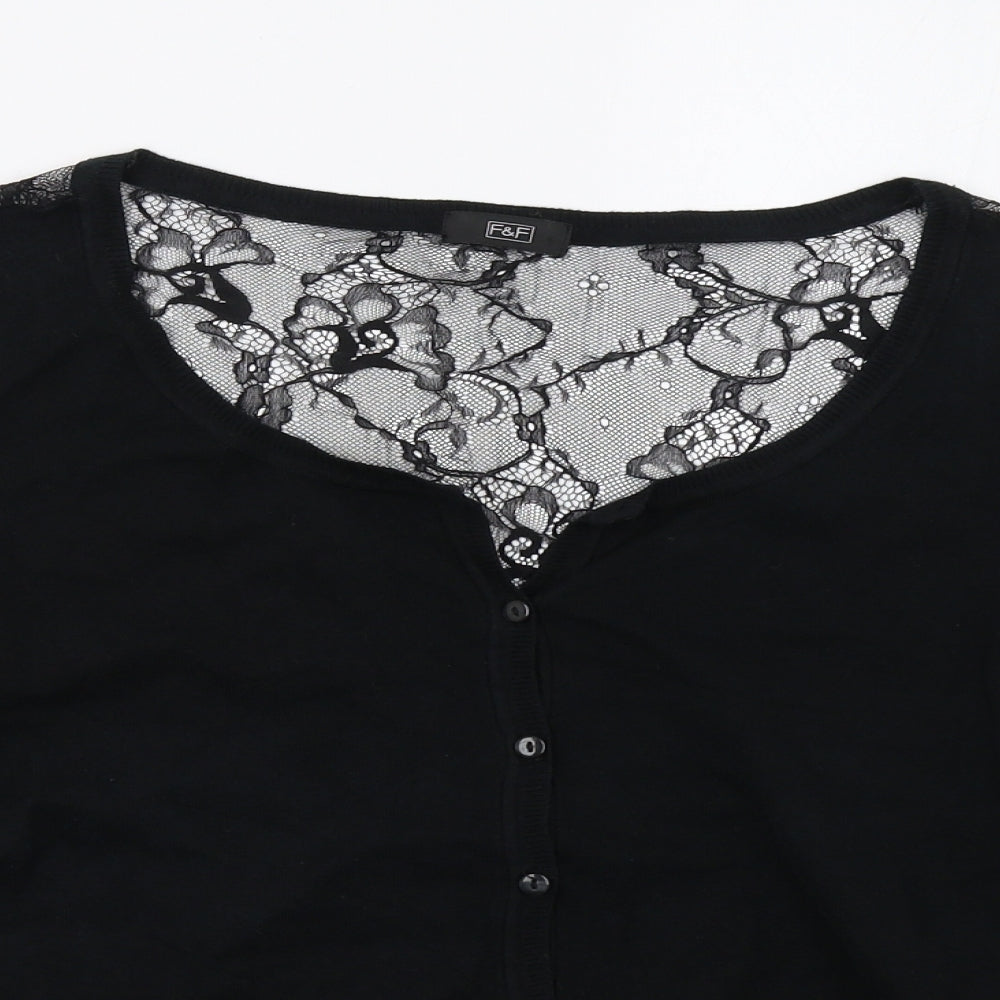 F&F Womens Black   Cardigan Jumper Size 14