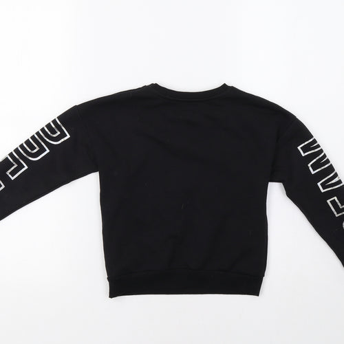 Primark Girls Black   Pullover Sweatshirt Size 7-8 Years  - Be You