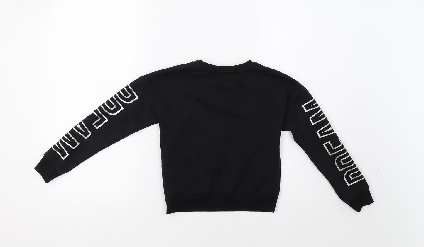 Primark Girls Black   Pullover Sweatshirt Size 7-8 Years  - Be You