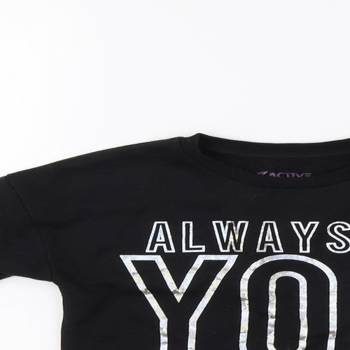 Primark Girls Black   Pullover Sweatshirt Size 7-8 Years  - Be You